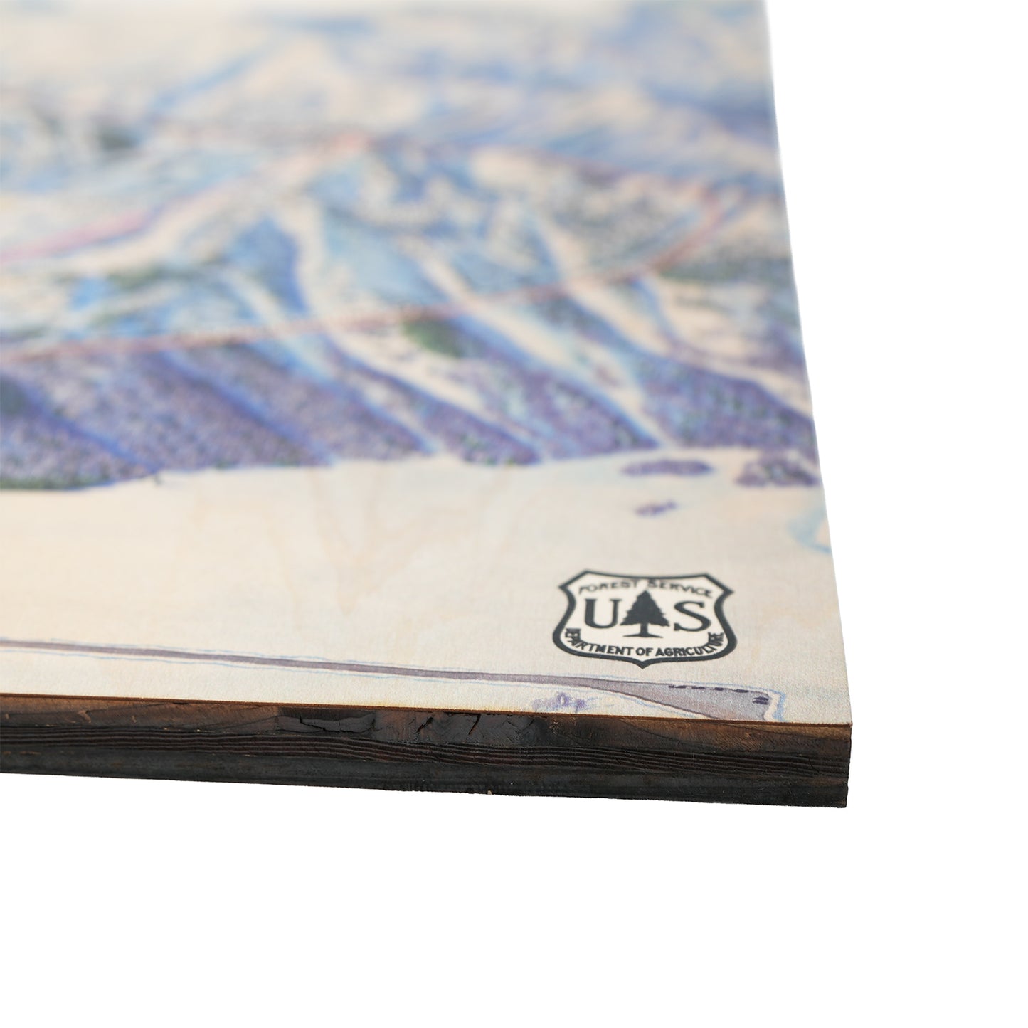 Wooden Trail Map 18X24