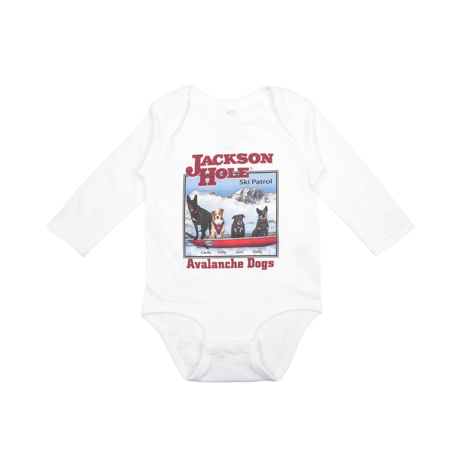 Infant Avy Dog Onesie Long Sleeve – Jackson Hole Mtn Resort