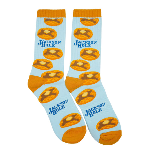 JH WAFFLE SOCK LIGHT BLUE