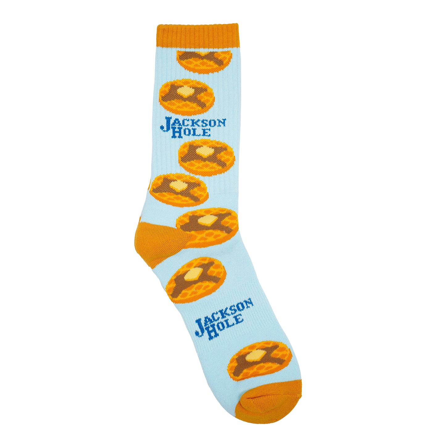 JH WAFFLE SOCK LIGHT BLUE