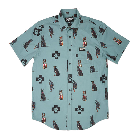 Avy Pups Short Sleeve Button Up