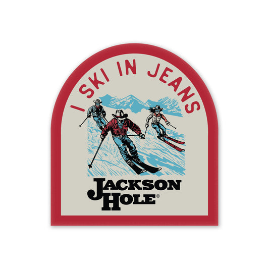 I Ski In Jeans Sticker